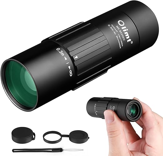 Olimt 8x25 Monocular Telescope, Mini Pocket Compact Small Size Portable Handheld Lightweight ED Glass Wide Angle View Waterproof Monoscope for Adults Hiking Camping Backpacking Outdoor Travel Hunting
