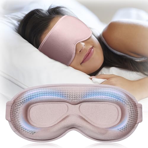FACEMOON 3D Blackout Weighted Sleep Mask for Women, Nurse Essentials, Pink