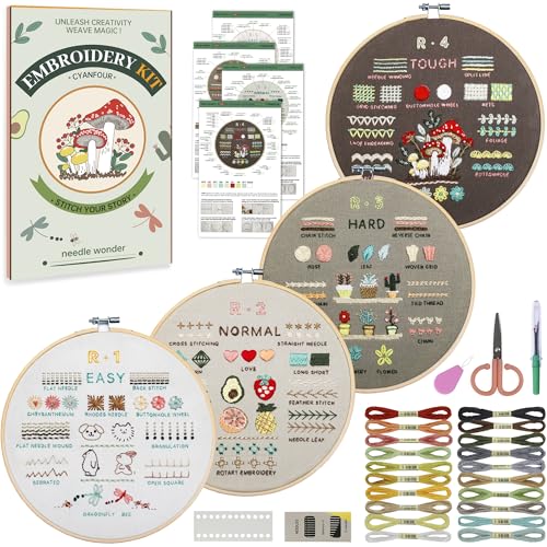Embroidery Starter Kit with Hoop