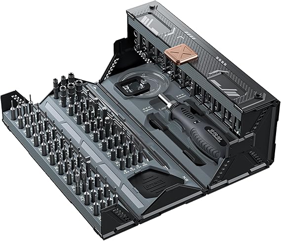 Precision Ratchet Screwdriver Set with Case, JAKEMY 180 in 1 Computer Screwdriver Tool, Compact Tool Set, Screwdriver Repair Kit for Laptop, iPhone, MacBook, PS5, Xbox, RC, Watch, Jewelry, Eyeglasses