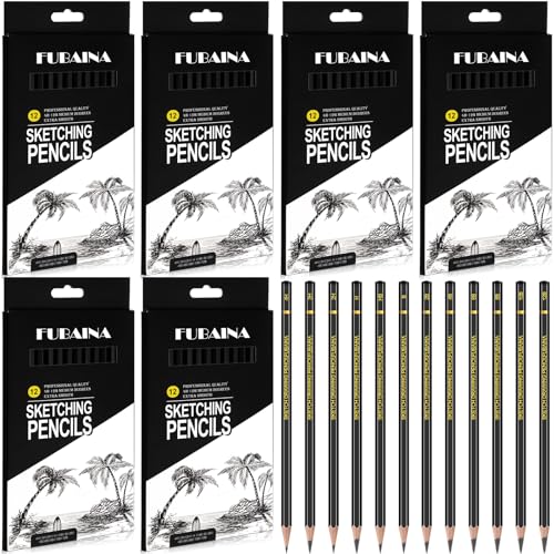 Humyoun 72 Pcs Sketching Pencils, 12B-4H Graphite Drawing Pencils