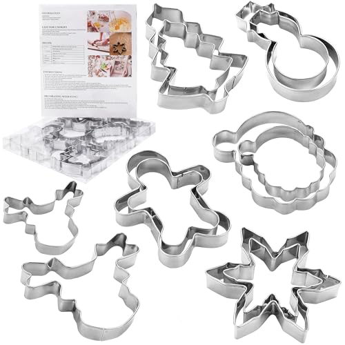 4" Large Christmas Cookie Cutters (Stainless)