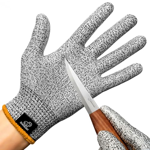 BeaverCraft Wood Carving Gloves CRG - Cutting Cut Resistant Gloves Level 5 for Whittling, Woodworking, Food Prep (M)