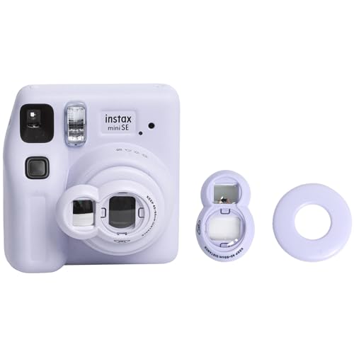 HIYQIN Selfie Mirror for Instax Mini SE/Mini 7+, Self-Portrait Selfie Mirror Close Up Lens Accessories Compatible with Fujifilm Instax Mini SE/7+/7s/9/8+/8 Instant Cameras - Purple