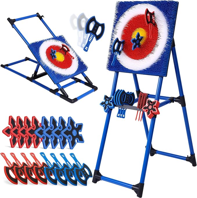 Axe Throwing Game for Backyard with 8 Axes & 8 Star Darts,Axe Throwing Game Set for Indoor & Outdoor,Yard,Camping,Backyard Games