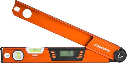 JORGENSEN Digital Angle Finder, Multi Angle Finder Tool with Backlit LCD, Protractor Digital Level with Horizontal & Vertical Bubble
