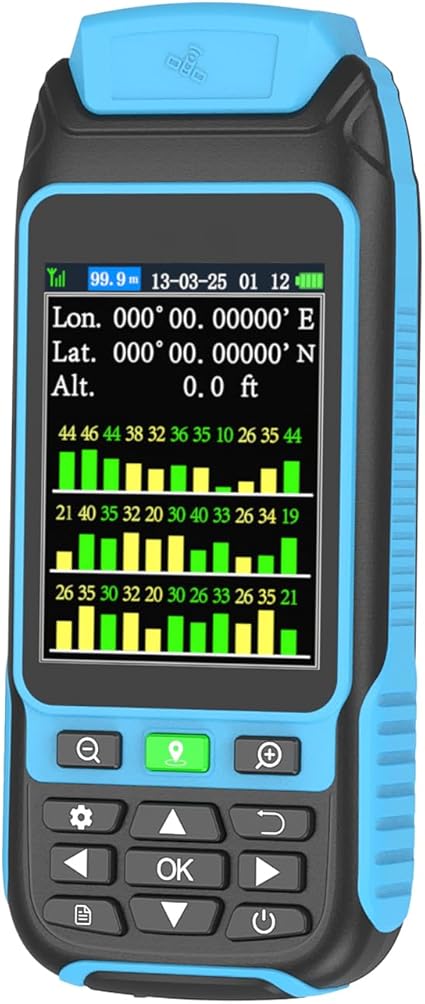 Handheld GPS Survey Equipment, High-Precision Rugged Land Surveying Equipment for Mountainous Terrain, Farmland, Forest, Ranch, Mining Lake