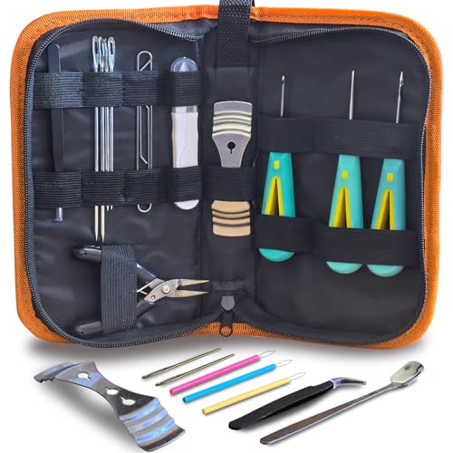 Candle Making Kit for Adults Beginners with Storage Bag, Candle Making Supplies Used for Punching and Inserting Candle Mold Wicks, Candle Making Tools Including Punching Needle with Hook and Large Eye