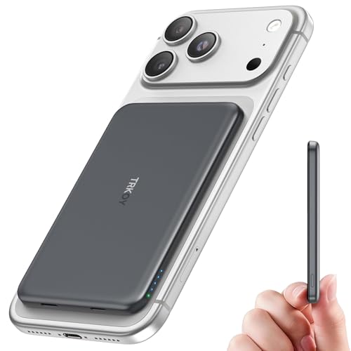for Magsafe Portable Charger, 5000mAh Slim Wireless Magnetic Power Bank