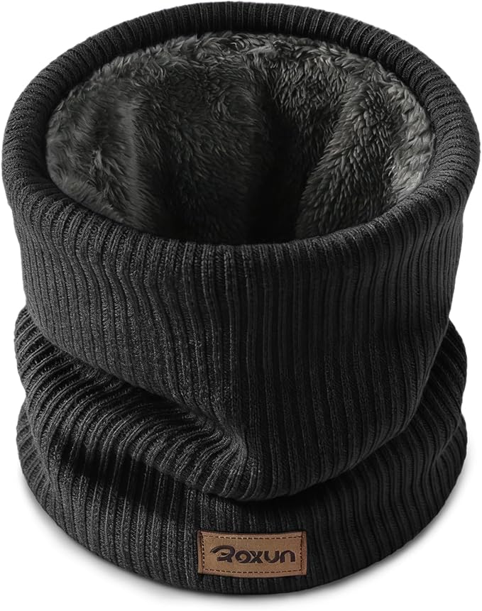 ROXUN Winter Neck Gaiter, Neck Warmer Cover Ski Gaiters for Men/Women Fleece Thick Elegant Stylish