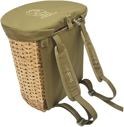 Acropolis Wicker Forest Forager Bag 3-In-1 Travel-Friendly Forager Kit – - Handcrafted Foraging Basket For Wild Mushroom Picking, Mini Rucksack, Mesh Bag For Morels, Portable Outdoor Gear