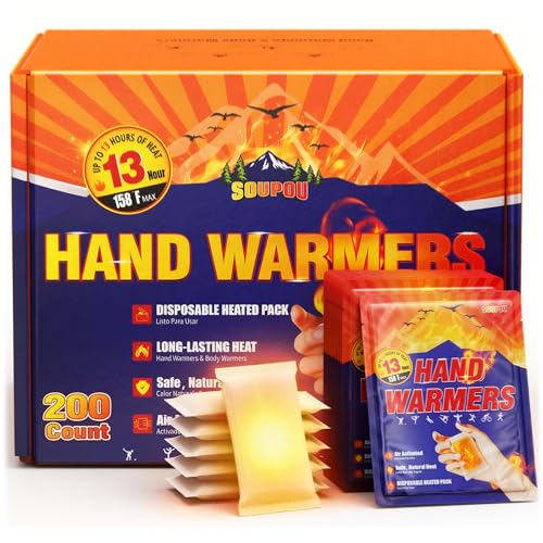 Soupou Hand Warmers Disposable 30PCS for Cold Weather | Air Activated Pocket Warmers for Outdoor Activities, Golf Camping Hunting Skiing, Holiday Gifts & Winter Accessories