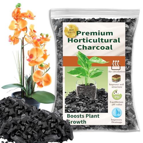 Horticultural Charcoal, Premium 1QT Activated Charcoal for Plants | 1 Quart premium activated charcoal soil amendment for indoor & outdoor, ideal for orchids, succulents, cactus and terrariums.