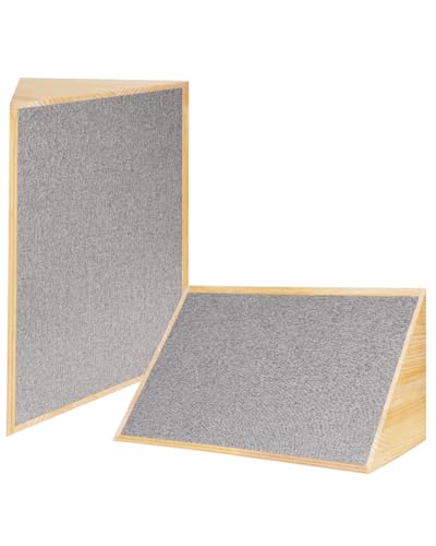 2 Pack Bass Traps,24" X 12" Wooden Bass Traps Corner,Large Sound Echo Absorbers,Low Frequency Trap Standing Wave Acoustic Treatment for Home Studio,Listening Room or Theater