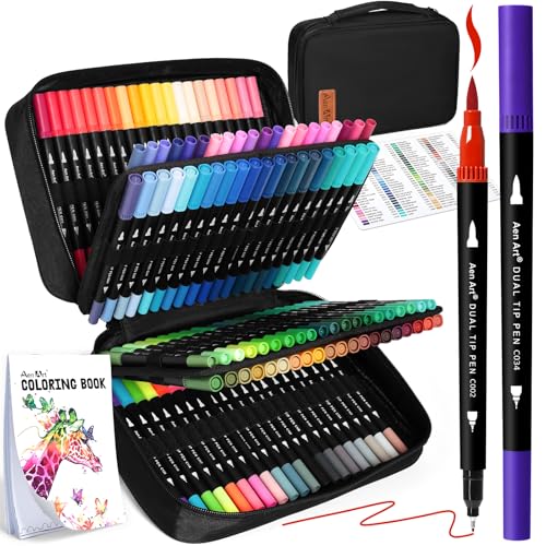 Dual-Tip Brush Pens (Water-Based)