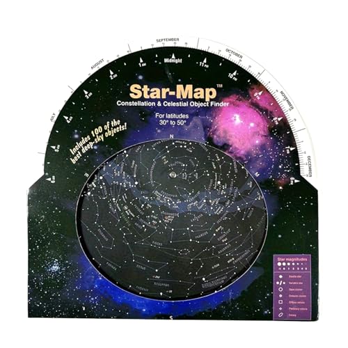 DIIOOMIEEU Rotating Star Chart Map Suitable for Astronomy Enthusiasts Schools Science Clubs Portable Stargazing & Planet Discovery