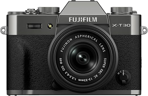 FUJIFILM X-T30 III Mirrorless Camera Body, with XC13-33mm Lens Kit, Charcoal Silver