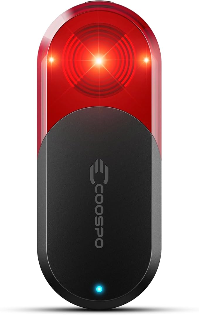 COOSPO TR70 Bike Radar Tail Light, Alerts for Vehicle in 140M, Auto Brake Highlight, 7 Lighting Modes, 40H Long Battery Life, Support APP/Garmin Cycling Computers Display for Road & MTB Cycling Safety