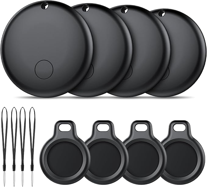Android Tracker, Bluetooth Tracker Tags, Work with Google's Find Hub(Android), Smart Tags for Luggage, Wallet, Vehicles, Keys (Not for iOS) 4 Pack