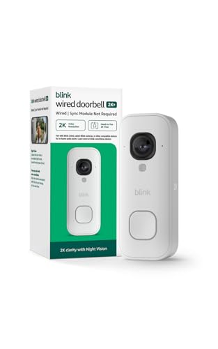 Blink Wired Doorbell 2K+ (newest model) — Head-to-Toe 2K video doorbell, continuous hardwired power, pair with Alexa or Blink Chime (sold separately) required for in-home alerts