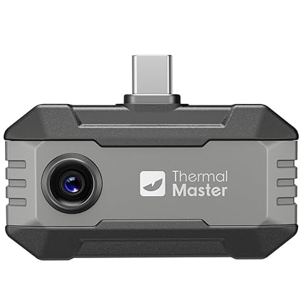 Thermal Master P1 - Thermal Camera for USB-C iPhone & Android, 320x240 Super Resolution Infrared Imager w/3.6℉ Accuracy, -4℉-1112℉ High Temp, Spot Tracker, 15x Zoom, 160x120 Ir Resolution, Grey
