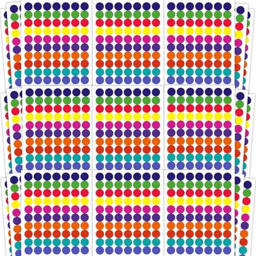 Dot Stickers - 1400 PCS Colored Circle Stickers for Kids | Back to School Supplies for Toddlers,Adults,Teacher Essentials Stuff,Classroom Must Haves,Office Decor - Garage Sale Price Label Stickers
