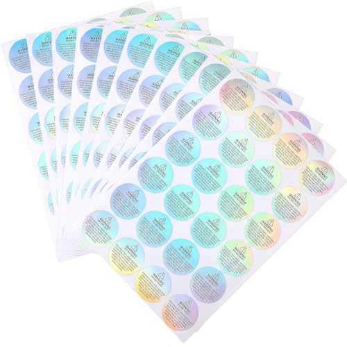 Zonon 1008 Pcs Holographic Candle Warning Labels, Wax Melt Safety