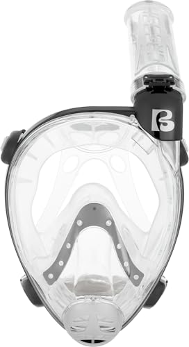 Cressi Prince Full Face Masks, Clear/Black, M/L