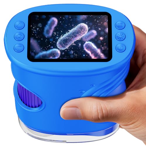 SEEKID Microscope for Kids 200-1000X, STEM Toy Science Kit for Kid(Blue)