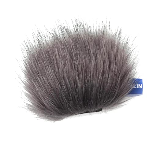 Nishiyuenyi Microphone Windscreen Muff, Artificial Fur Wind Noise Reducer for Portable Recorders, Outdoor Interview and Broadcast