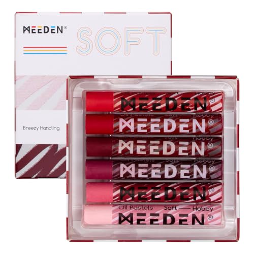 MEEDEN Soft Red Oil Pastels: 6 Pcs Oil Pastels for Artists Beginners Adults