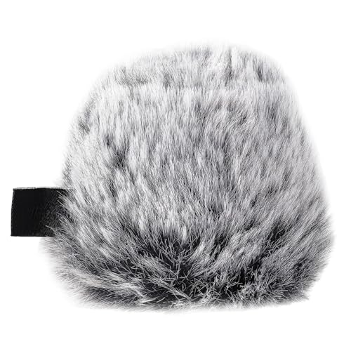 Furry Outdoor Microphone Windscreen Muff, Microphone Wind Muff, Fur Windshield Cover for Lavalier Lapel Mic, Outdoor Interview Recording Shield for Wind Noise Reduction