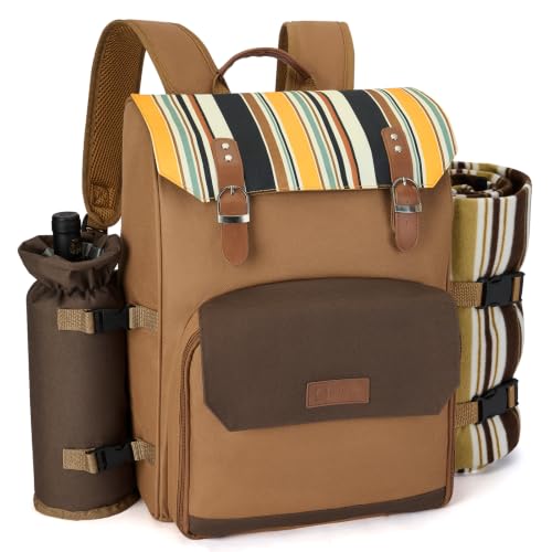 2-Person Picnic Backpack with Blanket