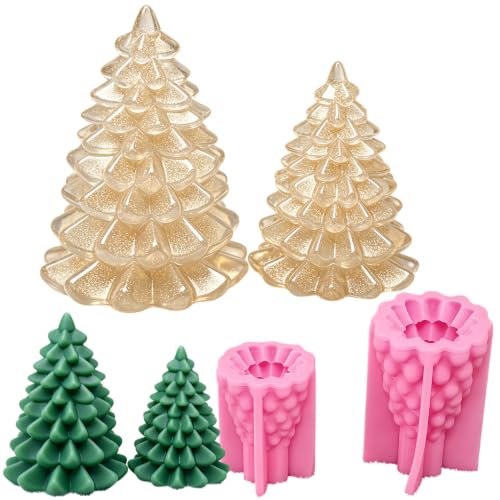 9.5cm Large 3D Xmas Tree Resin Casting Molds for Epoxy Resin Candle W1502