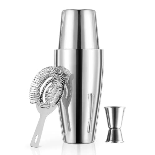 4/5 - Piece Professional Stainless Steel Boston Cocktail Shaker Set 750X600-4Pcs