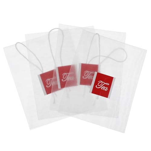 100pcs Nylon Tea Filter Bags with Drawstring, Disposable Empty