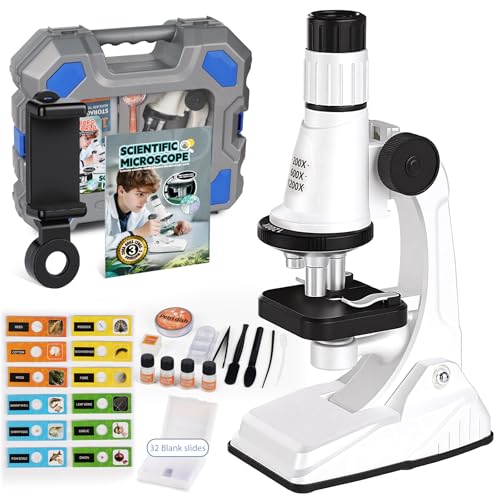 Kids Microscope, Kit with Blank and Prepared Slides