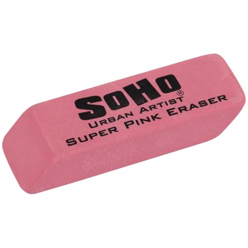 SoHo Urban Artist Super Pink Eraser for Drawing & Sketching - 10-Pack