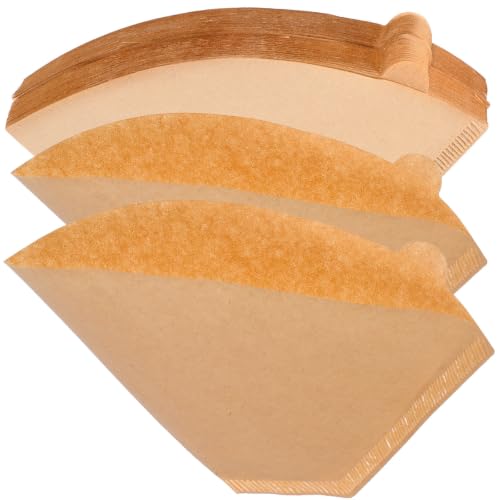 200pcs Disposable Cone Coffee Filters, Wood Pulp Paper for Grounds