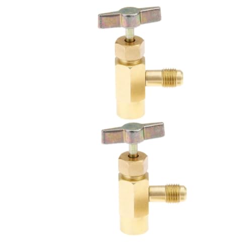 MAGICLULU 2pcs Brass Refrigerant Bottle Opener with 1/2 Threaded Valve
