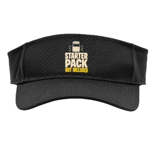 Starter Pack Not Included Sourdough Baking Sport Sun Visor, Adult, One Size, Black