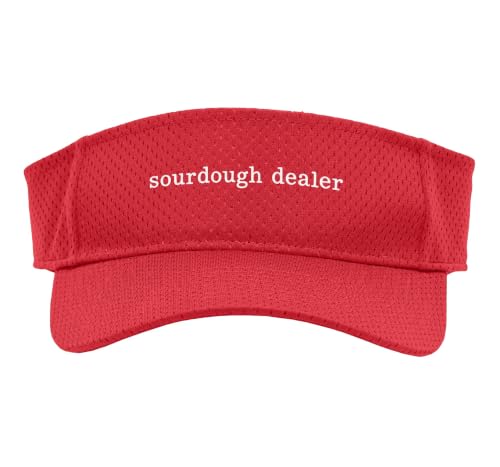 Sourdough Dealer Bread Baker Funny Sourdough Sport Sun Visor, Adult, One Size, Red