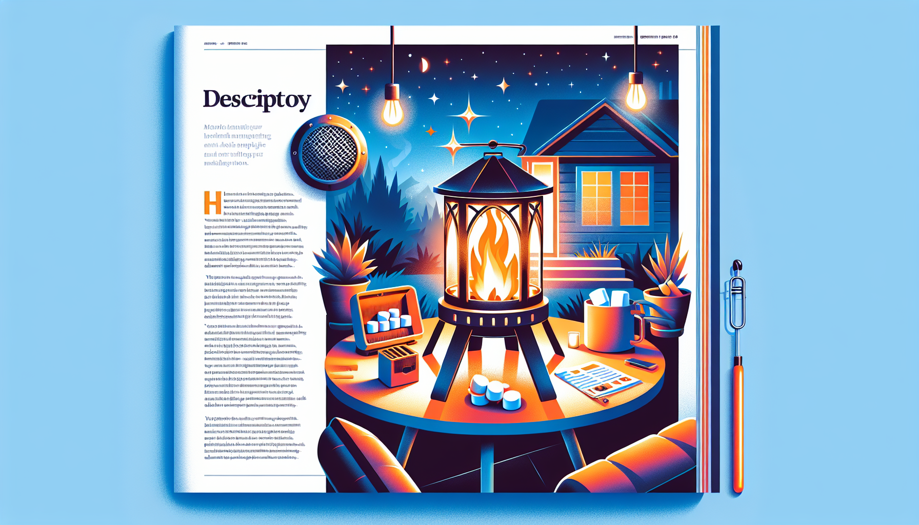 Tabletop Firepit Night